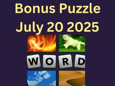 4 PICS 1 WORD BONUS JULY 20 2025