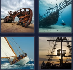 4 Pics 1 Word answer Ship