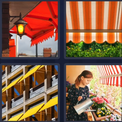 4 Pics 1 Word AWNING