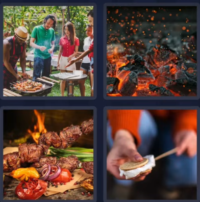 4 Pics 1 Word August 10 2025 Answer is "BARBECUE".