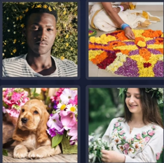 Flowers 4 pics 1 word August 3 2025