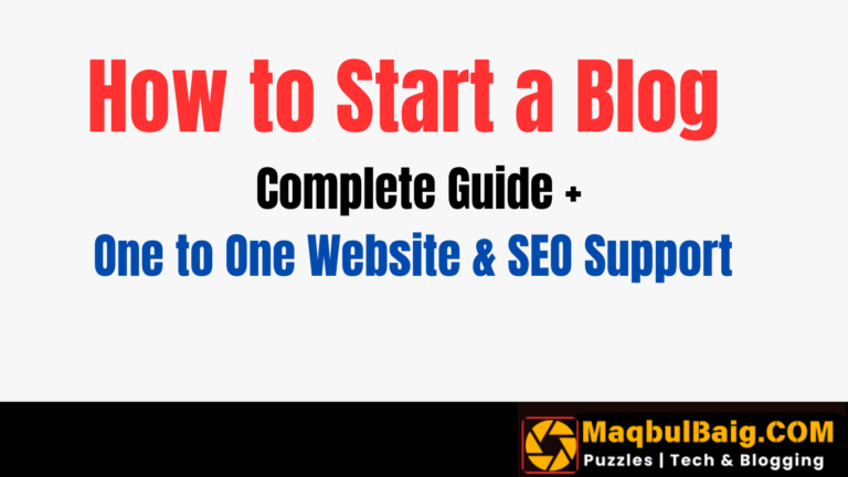 How to Start a Blog Complete Guide with One-to-One Website & SEO Support
